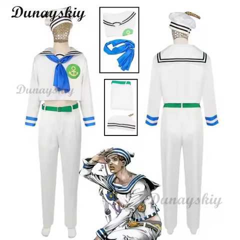 Jo Cosplay Jo's Higashikata Josuke Cosplay Costume Hat Bizarre Suit Adventure Halloween Carnival Out