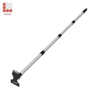 Lovoski 6 Tine Garden Rake Hoe Heavy Duty 6 Tine Garden Hoe Screw-Fixed Connection Manual Weeding Ra