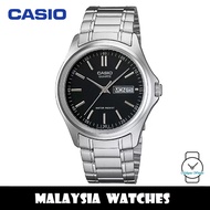 (100% Original) Casio Enticer MTP-1239D-1A Black Dial Stainless Steel Men's Watch MTP1239D MTP1239D-