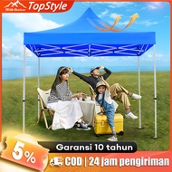 Tenda Lipat 3x3 Tenda Bazar 600D Outdoor Tenda Gazebo Tenda Jualan Pameran Dagang Biru dan Merah 2x2