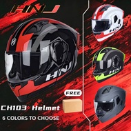HNJ Full Open Face Helmet Motor Double Visor Flip Up Multi Vent Design Removable Lining Suitable Cyc
