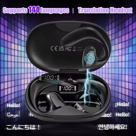 M8 Intelligent Translation Headset TWS Wireless Bluetooth Headset With Noise Reduction 144 Languages
