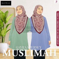 𝐐𝐀𝐘𝐑𝐀𝐀 PART 1 ( S -XL)JERSEY MUSLIMAH PLAIN MICROFIBER /TSHIRT JERSEY SUKAN / JERSEY CASUAL BLOUSE M