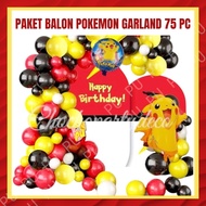Pokemon GARLAND Balloon Package 75 PCs Pokemon Pikachu Birthday Decoration/