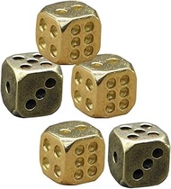 5Pcs Pure Copper dice Fancy 6 Sided dice Brass dice Unique 6 Sided dice Simple Small dicesdnd Stuff 