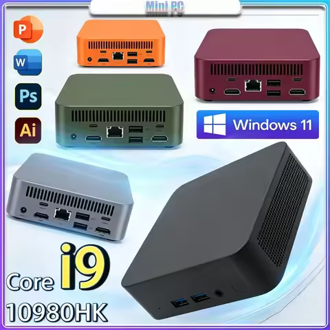 Portable Mini PC Desktop with Intel Core I9 10980HK Processor 16GB DDR4 RAM 2TB SSD 4K Video Play Ga