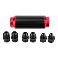 winnsg Fuel Filter, 40 Micron Anodized Aluminum High Strength Filter Cleaner with AN6 AN8 AN10 Fitti