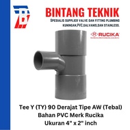 Tee Y 4" x 2" inch / TY 4 x 2 PVC Rucika AW
