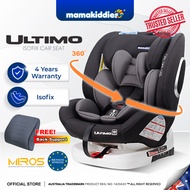 Mamakiddies ULTIMO 360 Spin Isofix Carseat Newborn to 12 Years Old Baby Car Seat (12-Years Warranty)