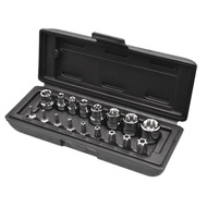 17-Piece E And Hexagon Socket Set (She & Tamper Proof Hexrobe Bit 17Pcs)