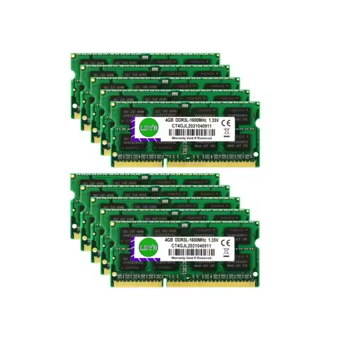 10PCS DDR3 DDR3L Memory ram 2GB 4GB 8GB PC3-1066MHz 1333MHz 1600MHz PC3L-8500 10600 12800 SO-DIMM 24
