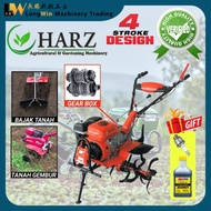HARZ TAIWAN HZ-6220 Gear Box Transmission Power Tiller 7.0HP Heavy Duty 4-Stroke Design