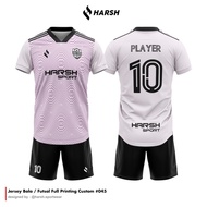 JERSEY BAJU FUTSAL FULL PRINTING BEBAS CUSTOM DESIGN FREE NAMA