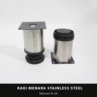 ADJUSTABLE STAINLESS STEEL 8CM TOWER SOFA LEGS/ TUBE LEGS ROUND LEGS