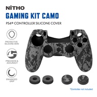 Nitho Silicone Skin Case Cover for PlayStation 4 Gaming Kit Camo for PS4 Controller Dual Shock 4 DS4  Rubber Thumb Grip PS4 Accessories