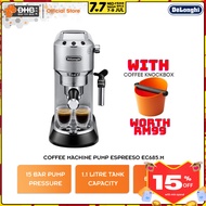 DeLonghi Dedica Style Coffee Machine EC685.M Pump Espresso 15 Bar Pump Pressure Silver EC685M / EC68