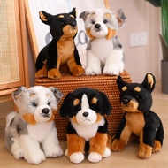 High Quality Cute Simulation Puppy Plush Toys Cute Real Life Doberman Bernese Mountain Dog Stuffed A