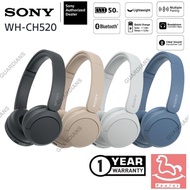 รุ่นใหม่!!  **(ของแท้รับประกันศูนย์ไทย 1ปี) หูฟังไร้สายบลูทูธ Sony รุ่น WH-CH520 Bluetooth on ear เบสหนัก แบตยาว เบาพกพาง่าย