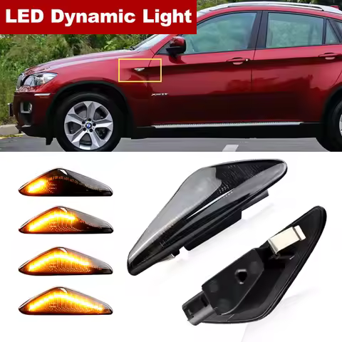 2PCS LED Fender Side Marker Signal Light For BMW X5 E70 2007-2013 For BMW X6 E71 2008-2014 For BMW A