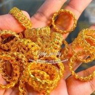 REPLIKA 24krt Gold Plated coco Ring Crum Light Gold 8 grams Premium Gold Replica Women's Ring