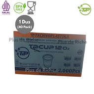 [ WHOLESALE ] 1 CARTON OF PLASTIC CUPS 12 Oz TECHNO 3.5 grams contains 2000 pcs - Pop ice cups 3.5 g