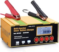 DSGKUU 12A Car Battery Charger, 12V/24V Smart Fully Automatic Battery Charger Maintainer Trickle Cha