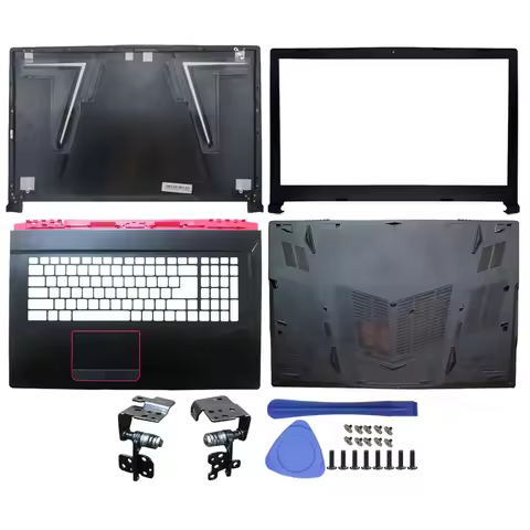 Laptop LCD Back Cover/Front Bezel/Hinges/Palmrest/Bottom Case 7 Colors For MSI GE73 GE73VR Raider RG