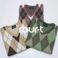 Fall in vest women's knitted vest women's knit men's unisex argyle cheap