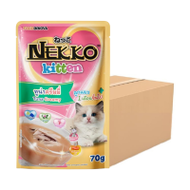 [official Store] Nekko Kitten อาหารแมวเด็ก ทูน่าครีมมี่ 70g x 48 ซอง