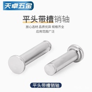 304 Stainless Steel Pin Shaft Flat Head with Slot Shaft Pin with Circlip Positioning Cylindrical Pin