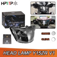 HPMP Y15 Y15 ZR HEAD LAMP Y15ZR Y15 V1 LED LAMPU DEPAN HEAD LAMP Y15 HEADLIGHTS LIGHT SMOKE CLEAR Y15ZR ACCESSORIES