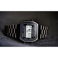 [Original] Casio A168WGG-1A Youth Vintage Series Digital Gray Ion Plated Stainless Steel Watch
