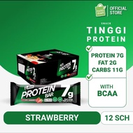 L-Men Protein Bar Strongberry 12 Sachet - Snack Bar Tinggi Protein