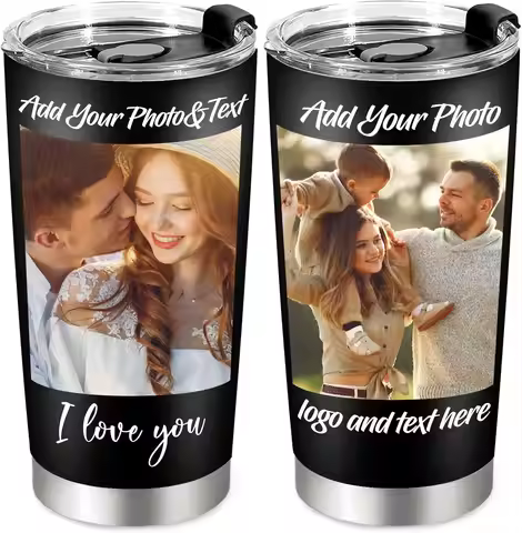 Personalized Tumbler Custom Coffee Tumbler Laser Engrave with Name 20 Oz Stainless Steel Travel Tumb