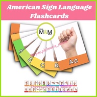 NUMBERS and ALPHABET SIGN LANGUAGE FLASHCARDS ASL, Laminated , SIGN LANGUAGE FLASH CAR