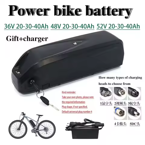 New 2025 Brand 36V 48V 52V Hailong Aibik Battery built-in 30A BMS 12AH 20AH 30AH 1500W 18650 Battery