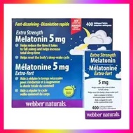 Webber Naturals - 特強甜睡褪黑激素5毫克 400粒 好睡眠時差 平行進口 (效期: 06/2027*)