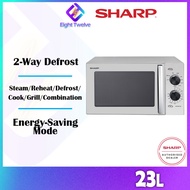 SHARP 23L Microwave Oven with Grill | 2-Way Defrost | Steam/Reheat/Defrost/Cook/Grill/Combination | 