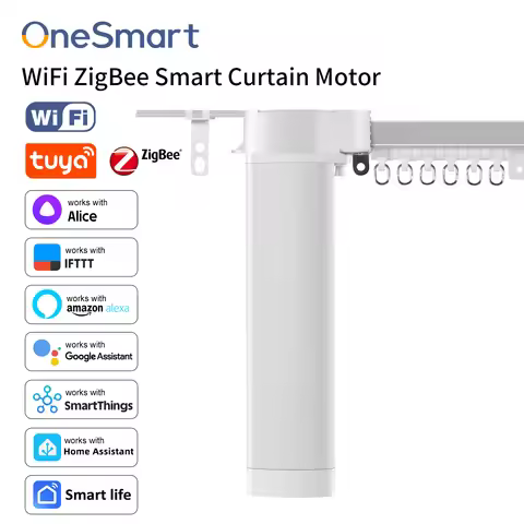 OneSmart Tuya Smart Life Wifi Zigbee Electric Smart Curtains Drive Motor Rail Rod Track System Suppo