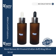 BD SERUM BOTTLE WITH FROSTED CHOCOLATE DROPS (Doff) 50ML SILVERRing (BD BROWN DOFF 50)
