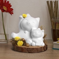 【艸弄花藝】療癒系擴香石禮盒-招財貓(附香氛精油)/聖誕禮物