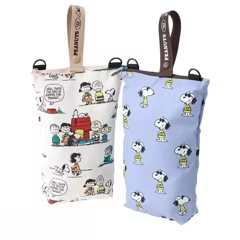 Kawaii Snoopy Charlie Brown Foldable Waterproof Bag Japanese Cartoon Umbrella Multi Functional Stora