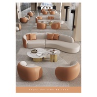 Club VIP Curved Area Rest Sofa Lobby Guests Hotel Reception Curved Sales Office Negotiation Sofa