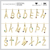 Gemondo จี้ทองคำแท้ 9 กะรัต (9K) ตัวอักษร A B C D E F H J K M N O P R S T V W Y Z ประดับเพชรแท้ หรือ