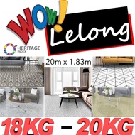 Malaysia Stock Fast Shipping Tikar Getah 20m x 1.83m (6 kaki) Tebal 0.4mm PVC Vinyl Carpet Flooring Rug Mat Canopy Karpet Velvet Toto Khemah Kanopi