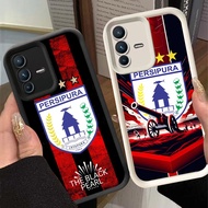 G-3 Persipura FC Casing for VIVO Y200 V23 Y75 V50 V23E Lite 5G Black and white