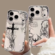 Cool Dark Gothic Cross Mark Cellphone Case For OPPO A15 A16 A17 A15S A16K A16E A17K A9 A5 2020 A3S A
