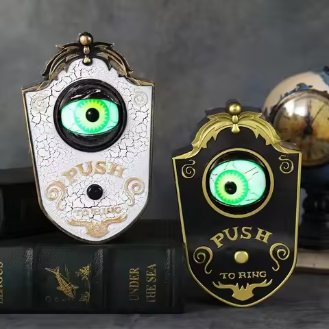 Halloween One-Eyed Doorbell Glowing Sound-Effect Doorbell, Suitable for Bars, Parties, and Home Indo