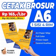 Print A6 Brochure Flyer Print (1 Side) 4 rims / 2.000 lbr | Custom 120 gr Art Paper