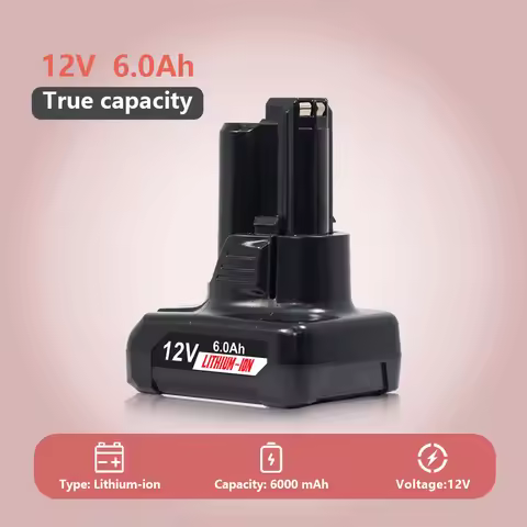 For Bosch Replacement Battery Pack 12V/10.8V, 6000mAh 5000mAh 3000mAh Li-ion Options, New,Fits GSC 1